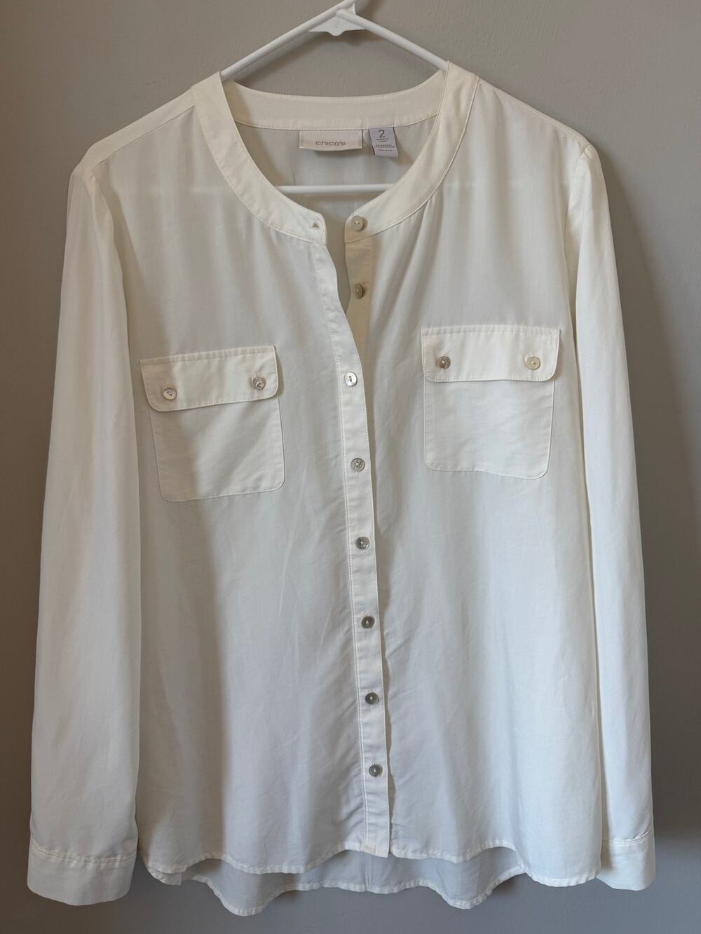 Chicos Ivory Sheer Blouse